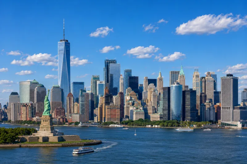 Vista urbana de Nueva York como contexto empresarial de Estados Unidos